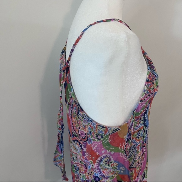 HALE BOB Colorful Paisley Print Spaghetti Strap Vivienne Boho Blouse |S| - Picture 5 of 10